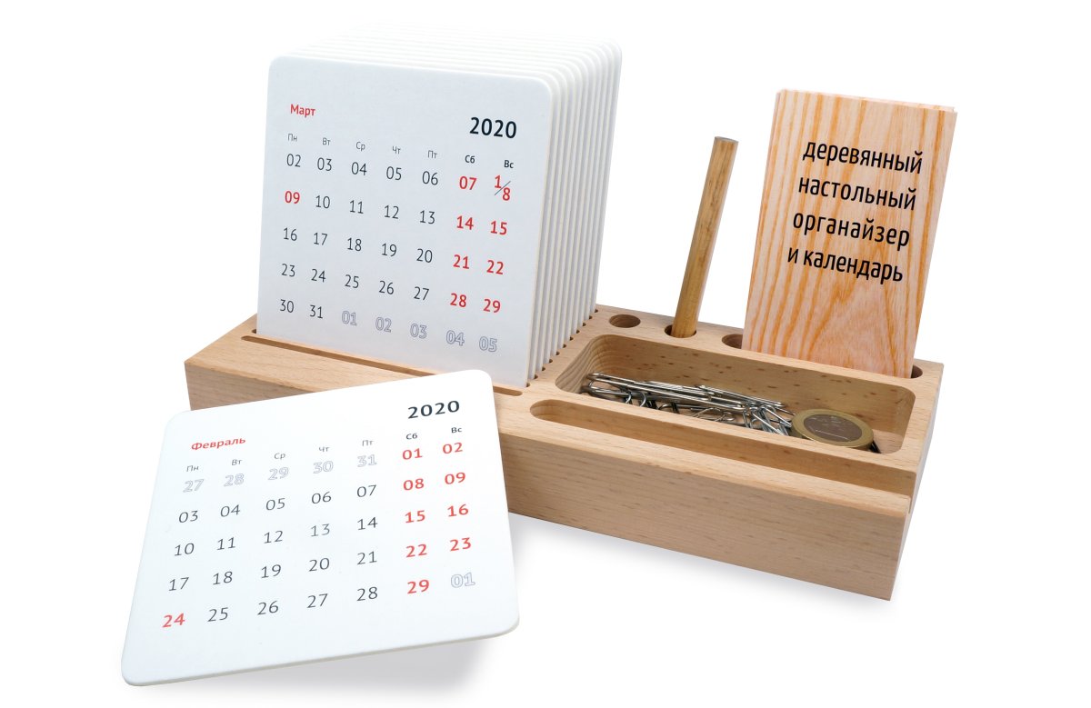 Органайзер - деревянный календарь 2023-2024 от производителя Slimpad в  Москве
